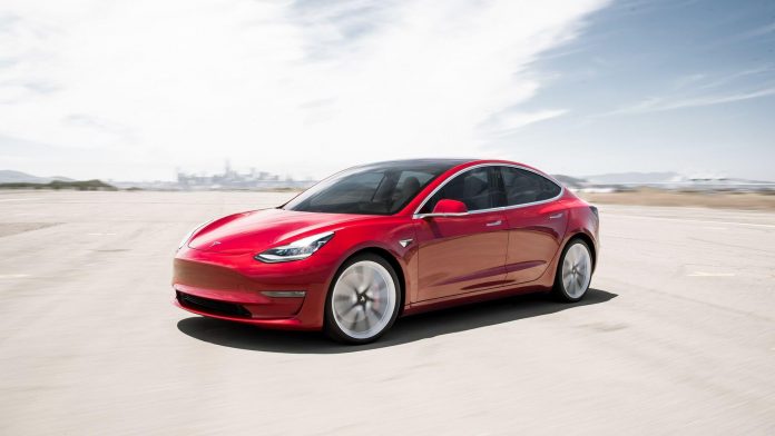 Tesla model 3 - source: PRnewswire via T4L