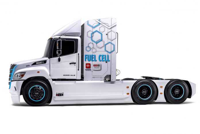 Hino XL8 prototype powered by a hydrogen fuel cell electric drivetrain