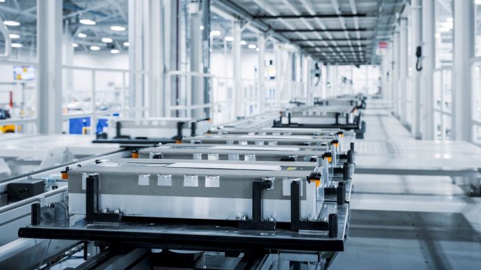 Battery production at the Mercedes-Benz Bibb County plant Alabama