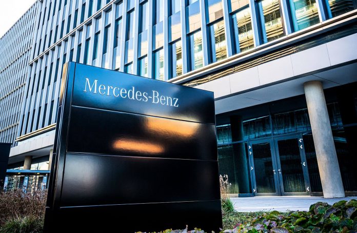 New Signage at the Headquarters of Mercedes-Benz Group AG in Stuttgart
