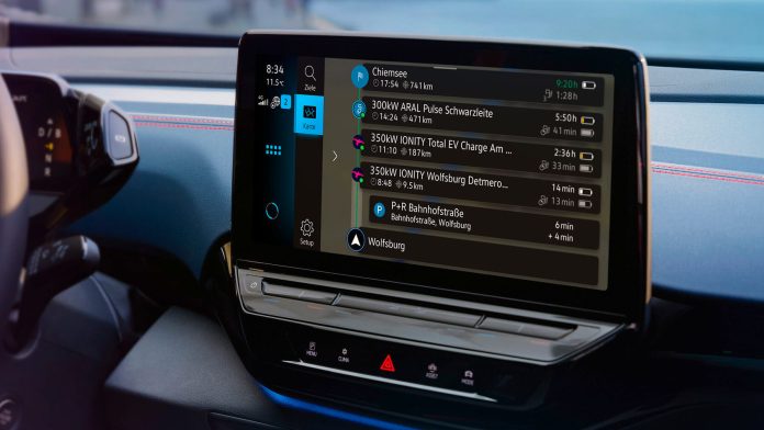 Volkswagen e-Route Planner of the Navigation System