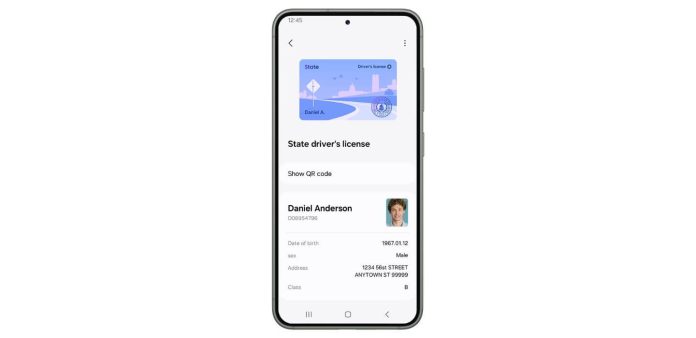 Mobile Driver License on Samsung Wallet