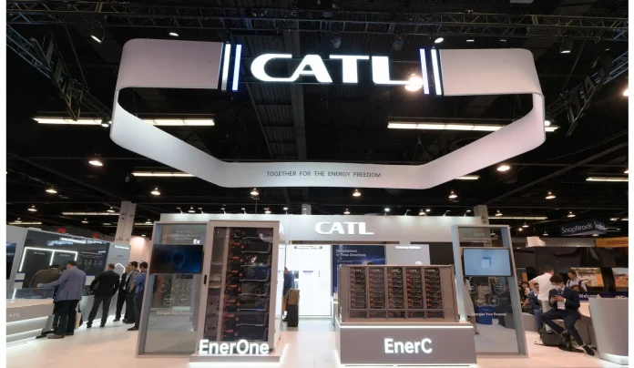 CATL logo at Solar Power International - source catl
